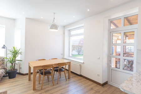 Modern living room in scandinavian styleの写真素材