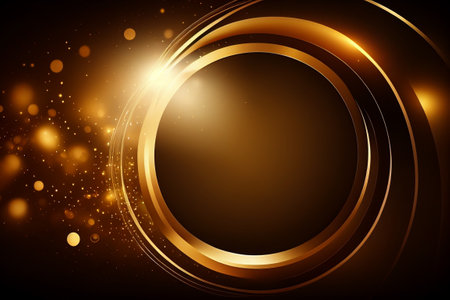 Golden abstract sunflare background. Generative AI illustrationの素材