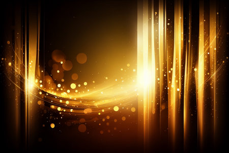 Golden abstract sunflare background. Generative AI illustrationの素材