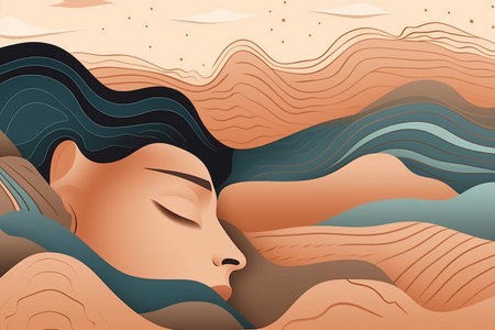 Woman's day concept. Woman being authentic illustration concept. Generative AI illustrationの素材