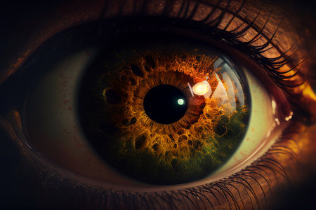 Eye macro image. Generative AI illustrationの素材