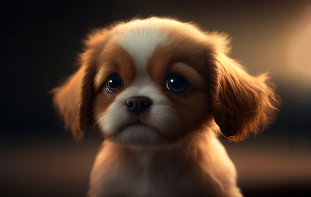 Toy or cartoon dog. Generative AI illustrationの素材
