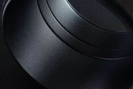 The inside of the tube with threaded.の写真素材