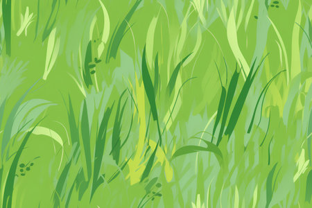Seamless pattern with green grass. Vector illustration for your designの素材