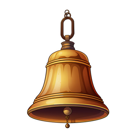 Bell isolated on white background. Vector Illustration. EPS 10.の素材