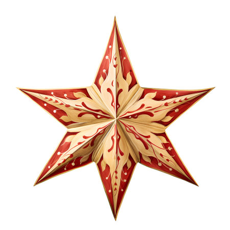 Star made of wood isolated on white background. 3d rendering.の素材