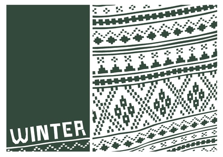 Wintertime pattern  Design for winter scenes  Shapes and colors to inspire winter season のイラスト素材
