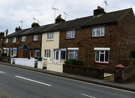 Old terraced housesの写真素材