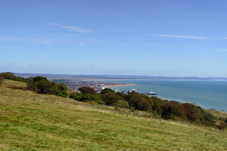 Hills over Eastbourne on the South Coast of Englandの写真素材