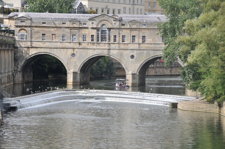 pultney bridge arches in bath, somerset, englandの写真素材