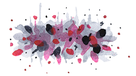 hand drawn drawn watercolor element design element to create postcards, logos, corporate identity and print productsの写真素材