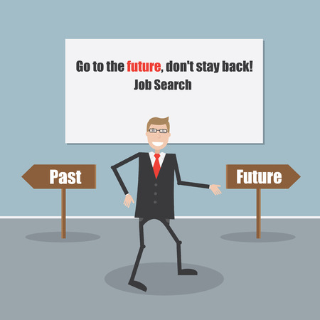 Business and Finance Concept.Past and futureのイラスト素材