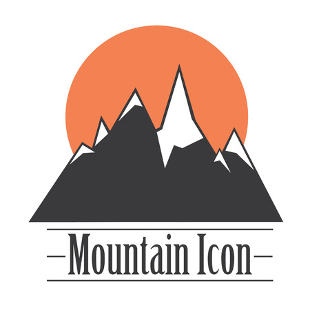 Mountain icon or sign, vector illustrationのイラスト素材