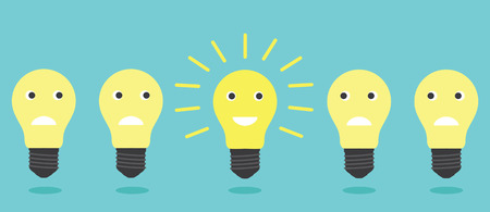 Idea with light bulbのイラスト素材