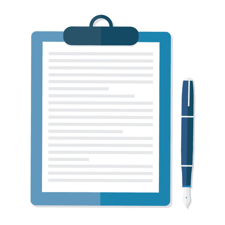 Clipboard and penのイラスト素材