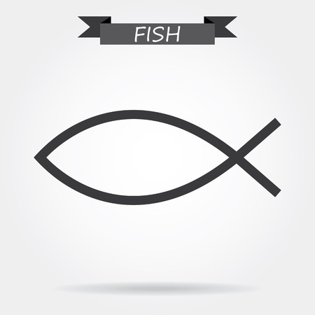 Christian symbol - fish iconのイラスト素材