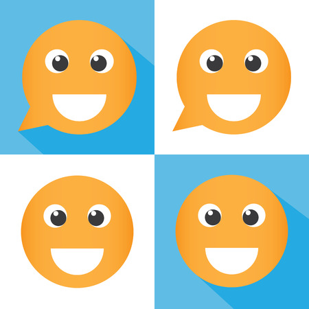 Smile icon. chat symbolのイラスト素材
