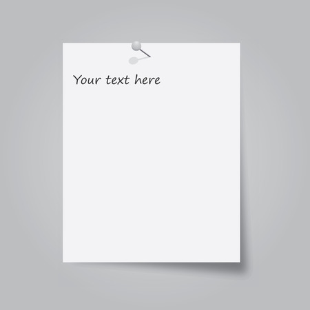 Note Paper with pinのイラスト素材