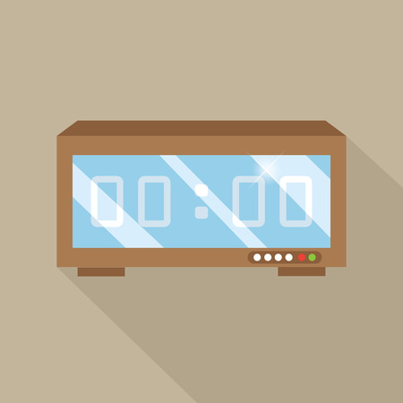 Electronic alarm clock icon. Modern Flat styleのイラスト素材