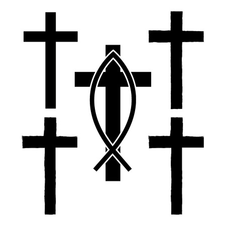 Grunge crossのイラスト素材