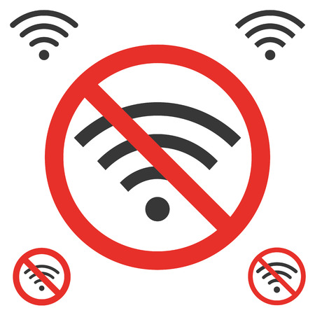 No signal wifiのイラスト素材