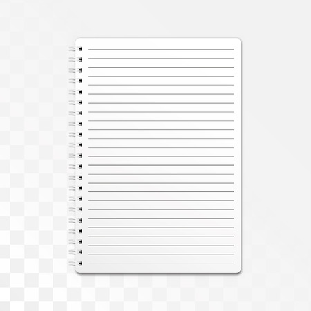 Blank realistic spiral notepad, notebook isolatedのイラスト素材