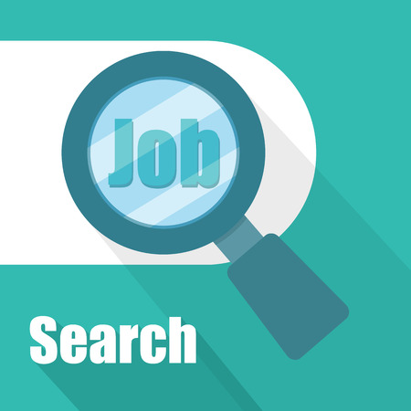 Search job with magnify glassのイラスト素材