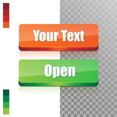 Colored web buttonsのイラスト素材