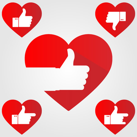 Thumb up heartのイラスト素材