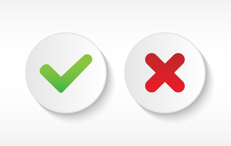 Vector check mark iconsのイラスト素材