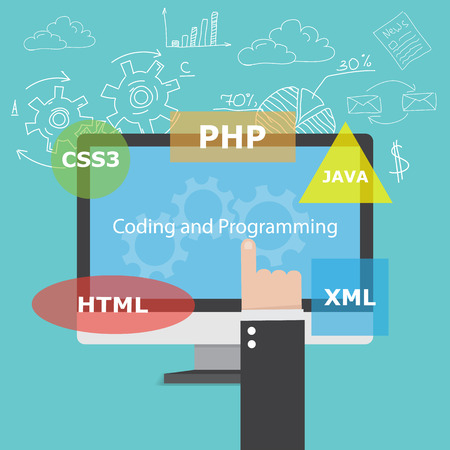 Web Development conceptのイラスト素材