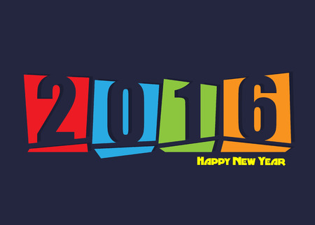 2016 Happy new yearのイラスト素材