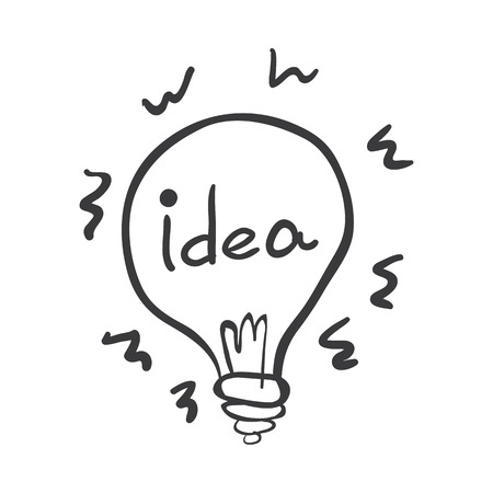 Vector light bulb iconのイラスト素材