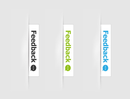 Vector white and color feedback labelsのイラスト素材