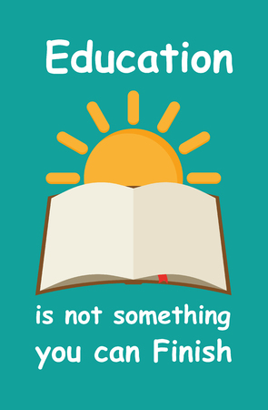 Motivational quote Education is not something you can finishのイラスト素材