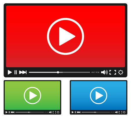 Video playerのイラスト素材