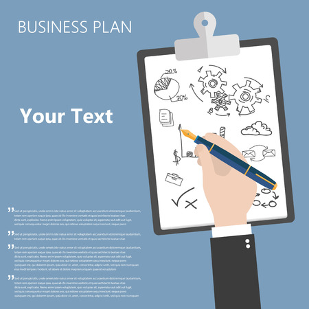 Business plan Flat vector illustrationのイラスト素材