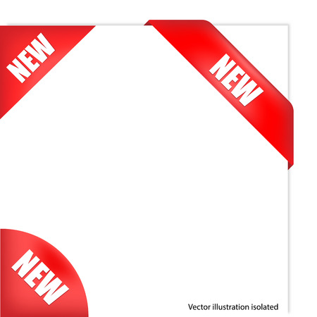 Red corner New textのイラスト素材