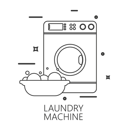 Icon of laundry line styleのイラスト素材