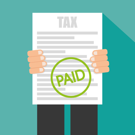 Taxes icon paid.のイラスト素材