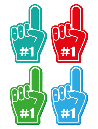 Finger up 1 fan iconのイラスト素材