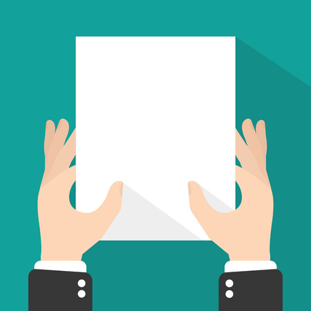 hands holding white sheetのイラスト素材