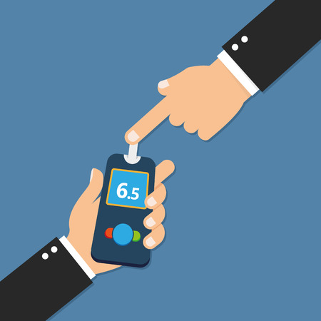 Blood glucose testのイラスト素材