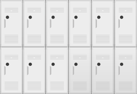 School lockers with combination locks. Vector illustration.のイラスト素材