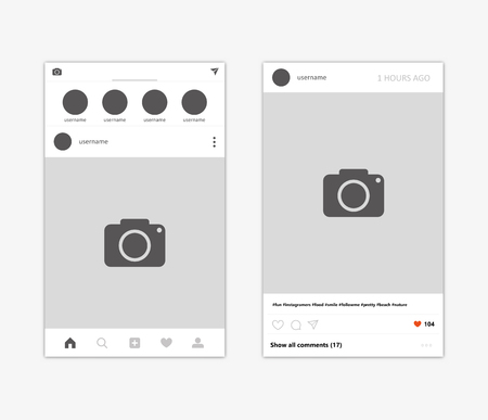 Social network photo frame vector illustrationのイラスト素材