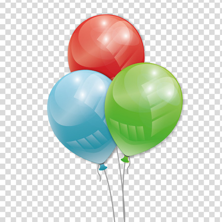 Transparent vector balloon, isolated on background. Vector illustration for partyのイラスト素材