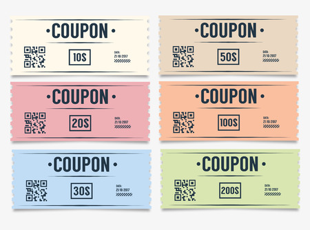 Coupon Card. Gift cardのイラスト素材