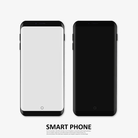 Perfectly detailed modern smart phone isolation vectorのイラスト素材