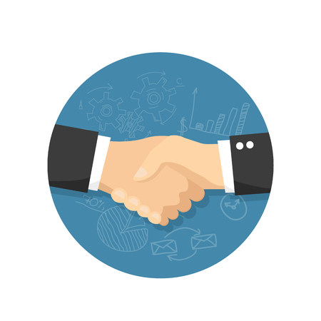 Partnership flat vector iconのイラスト素材