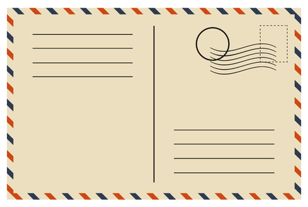 Vintage postcard vector designのイラスト素材